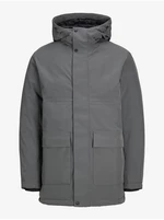 Tmavě šedá pánská zimní parka Jack & Jones Tate