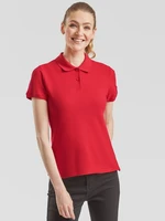 Polo Fruit of the Loom Red Women's T-shirt