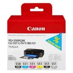 Canon PGI-550 CLI-551 6496B005 PGBK+C+M+Y+GY multipack originální cartridge