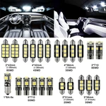 23pcs Led Car Light Bulb T10 Interior Map Dome Trunk License Plate Lamps Kit Ultra-Thin Shape White Lights Car Lighting Set