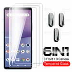 6in1 Camera Tempered Glass For Sony Xperia 10 V Screen Protector For Xperia 1 V 10V 1V XQ-DQ44 2023 Armor Cover Protective Film