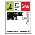 Lucky John obratlíky Crossline Swivel vel. 8 10ks