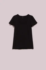 WOMEN'S T-SHIRT L-TS-4074 BLACK