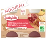 BABYBIO Jablko s granátovým jabĺčkom 2 x 130 g