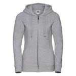 Light grey women's hoodie with Authentic Russell zipper