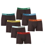 Gianvaglia 7PACK pánské boxerky černé (GVG-5068) L