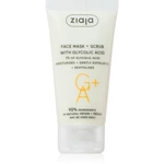 Ziaja Face Mask + Scrub with Glycolic Acid peelingová maska 55 ml