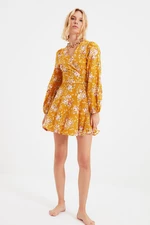 Trendyol Yellow Flower Patterned Dress