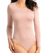 Sara Women's Long Sleeve Bodysuit - powder pink