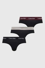 Slipy Calvin Klein Underwear 3-pak pánske, čierna farba, 0000U2661G