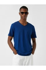 Tričko Koton V-Neck Basic