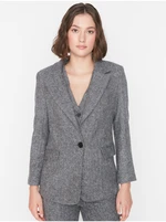 Grey women's blazer Trendyol