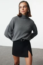 Trendyol Anthracite Basic Turtleneck Knitwear Sweater