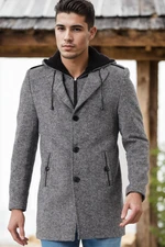 PLT8406 DEWBERRY MEN'S COAT-PATTERNED GREY-5