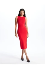 LC Waikiki Women's Crew Neck Straight Bodycon Dress