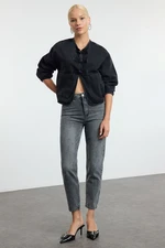 Trendyol Anthracite High Waist Mom Jeans