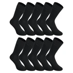 10PACK Styx high bamboo black socks