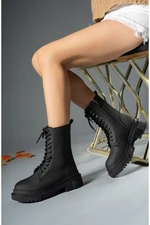 Riccon Extra Matte Black Women's Combat Boots 0012310