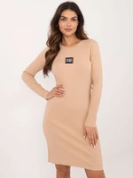 Brown bodycon dress