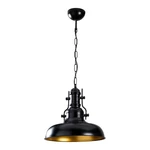 Czarna lampa wisząca z metalowym kloszem ø 32 cm Berceste – Opviq lights