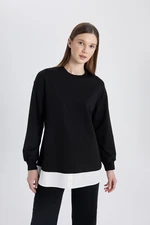 DEFACTO Regular Fit Long Sleeve Sweatshirt Tunic