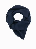 Ombre Monochrome men's scarf with tassels - navy blue