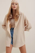 Bigdart 3900 Oversize Long Basic Shirt - Cream