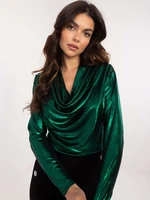 Dark green formal blouse