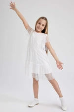 DEFACTO Girl Short Sleeve Tulle Dress