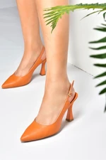 Fox Shoes Orange Women's Thin Heeled Shoes