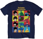 The Beatles Tričko Yellow Submarine Characters Unisex Navy Blue 2XL