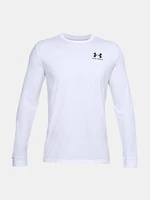 Tričko Under Armour SPORTSTYLE LEFT CHEST LS - bílé