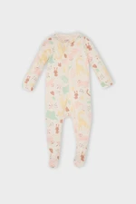 DEFACTO Baby Girl Newborn Safari Printed Jumpsuit