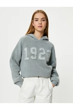 Koton 1923 Applique Detail Hooded Sweatshirt Cotton 100th Anniversary Special