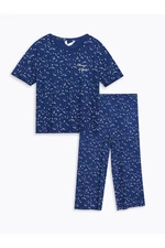 LC Waikiki Crew Neck Short Sleeve Patterned Women's Pajama Set