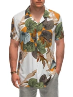 Ombre Men's viscose patterned short sleeve shirt OM-SHPS-0113