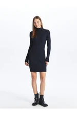 LC Waikiki High Collar Straight Long Sleeve Women's Dress