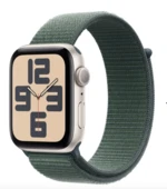 APPLE Watch SE GPS 44mm Starlight Aluminium Case with Lake Green Sport Loop