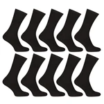 10PACK high bamboo black socks Nedeto