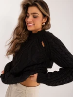 Black sweater with cutouts