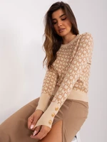 Beige and Camel Classic Women's Sweater