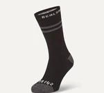 Sealskinz Waterproof Warm Weather Mid Length Sock With Hydrostop Black/Grey L Skarpety kolarskie