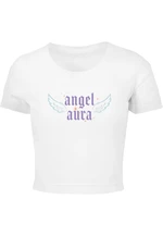 Women's short T-shirt Angel Aura white