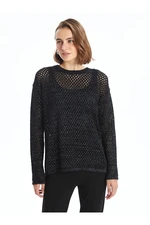 LC Waikiki Crew Neck Openwork Long Sleeve Women's Knitwear Sweater