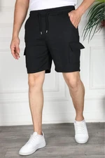 S2999 DEWBERRY CARGO POCKET MENS SHORT-BLACK