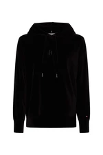 Tommy Hilfiger Sweatshirt - RELAXED VELVET HOODIE black