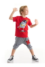 Denokids Hi Skateboard Boy T-shirt Capri Shorts Set