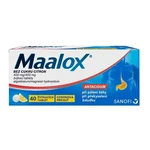 MAALOX BEZ CUKRU CITRON 40 žvýkacích tablet