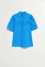 WOMEN'S SHIRT L-KO-4040 FRESH BLUE