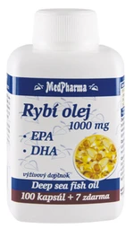 MEDPHARMA Rybí olej 1000 mg - EPA + DHA 107 kapsúl